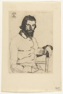 Portret van kunstenaar Charles Meryon