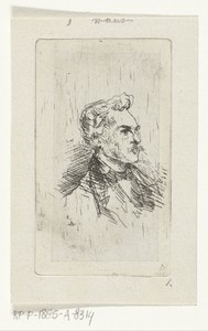 Portret van kunstenaar Frederik Hendrik Weissenbruch