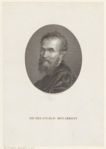 Portret van kunstenaar Michelangelo