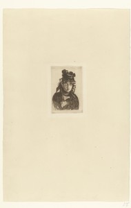 Portret van kunstenares Berthe Morisot met hoed