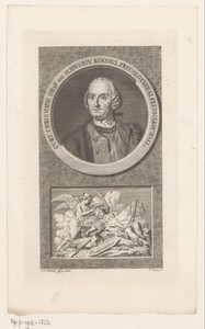 Portret van Kurd Christoph von Schwerin en een allegorie op sterven op het slagveld