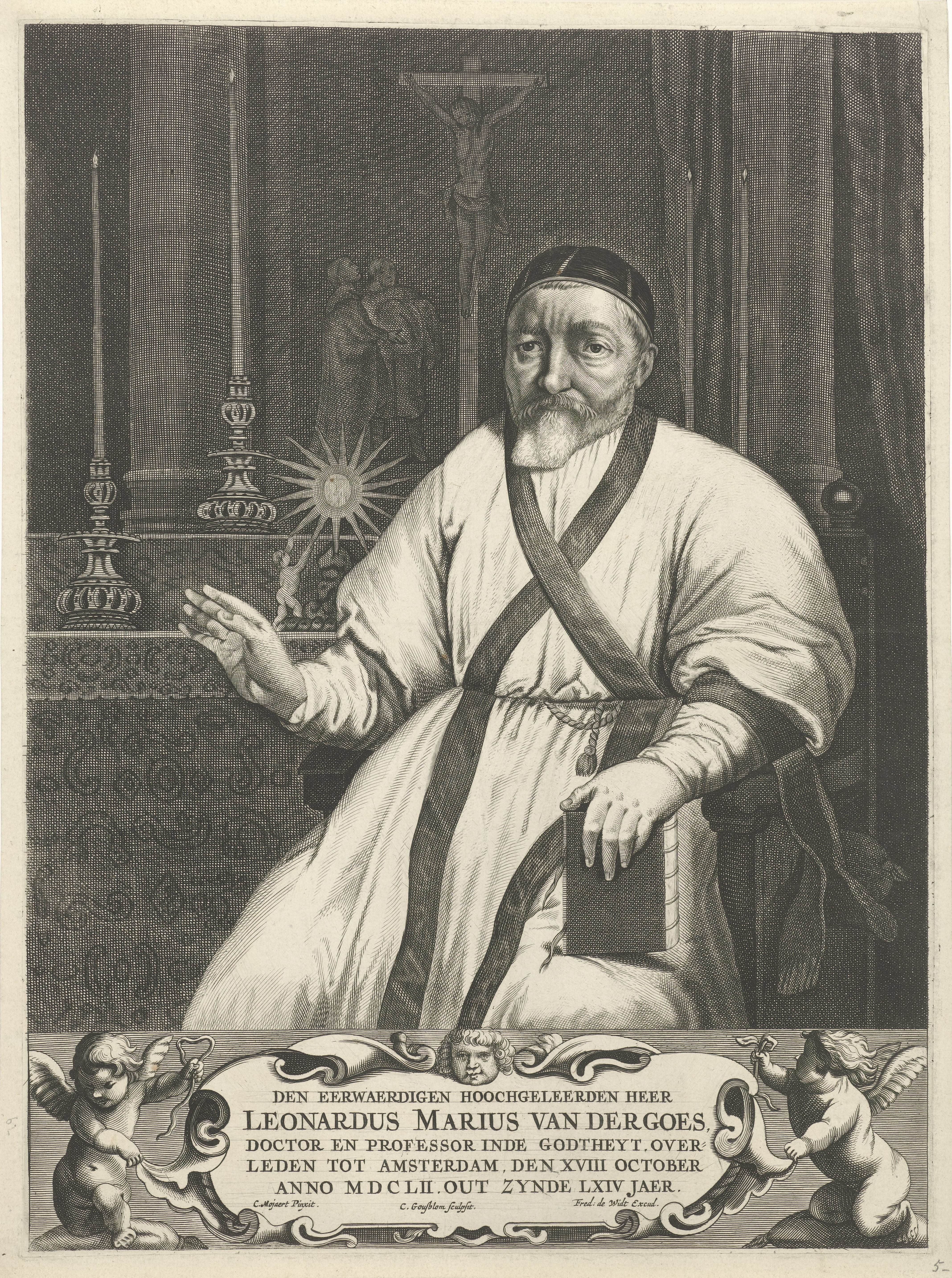 Portret van Leonard Marius van der Goes by Cornelis Goutsbloem