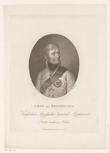 Portret van Levin August Gottlieb Graf von Bennigsen