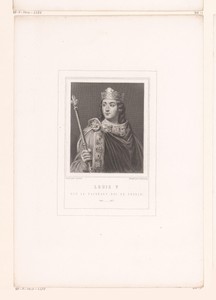 Portret van Lodewijk V, koning van West-Francië