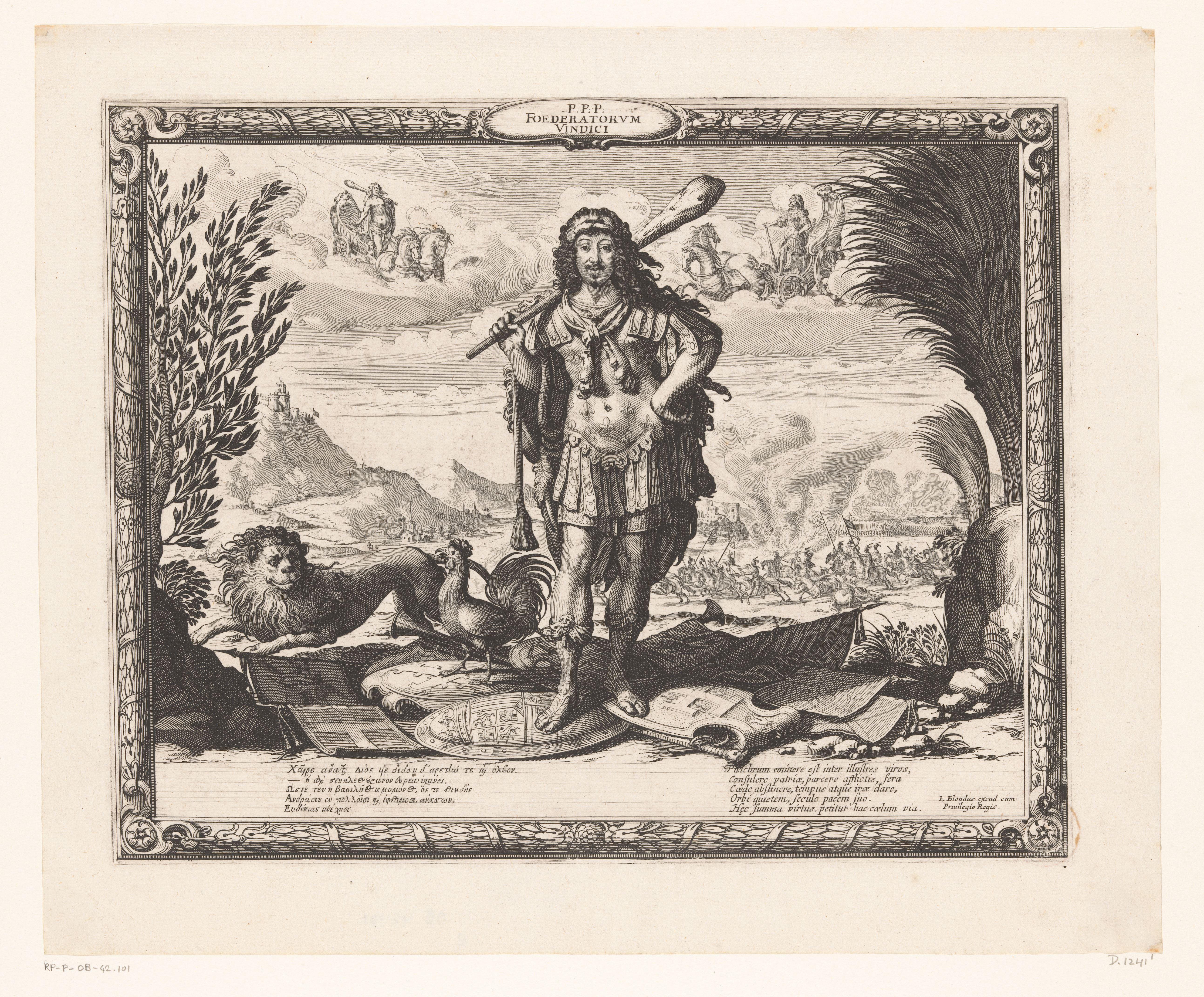 Portret van Lodewijk XIII als Hercules by Abraham Bosse