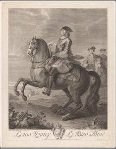 Portret van Lodewijk XV te paard