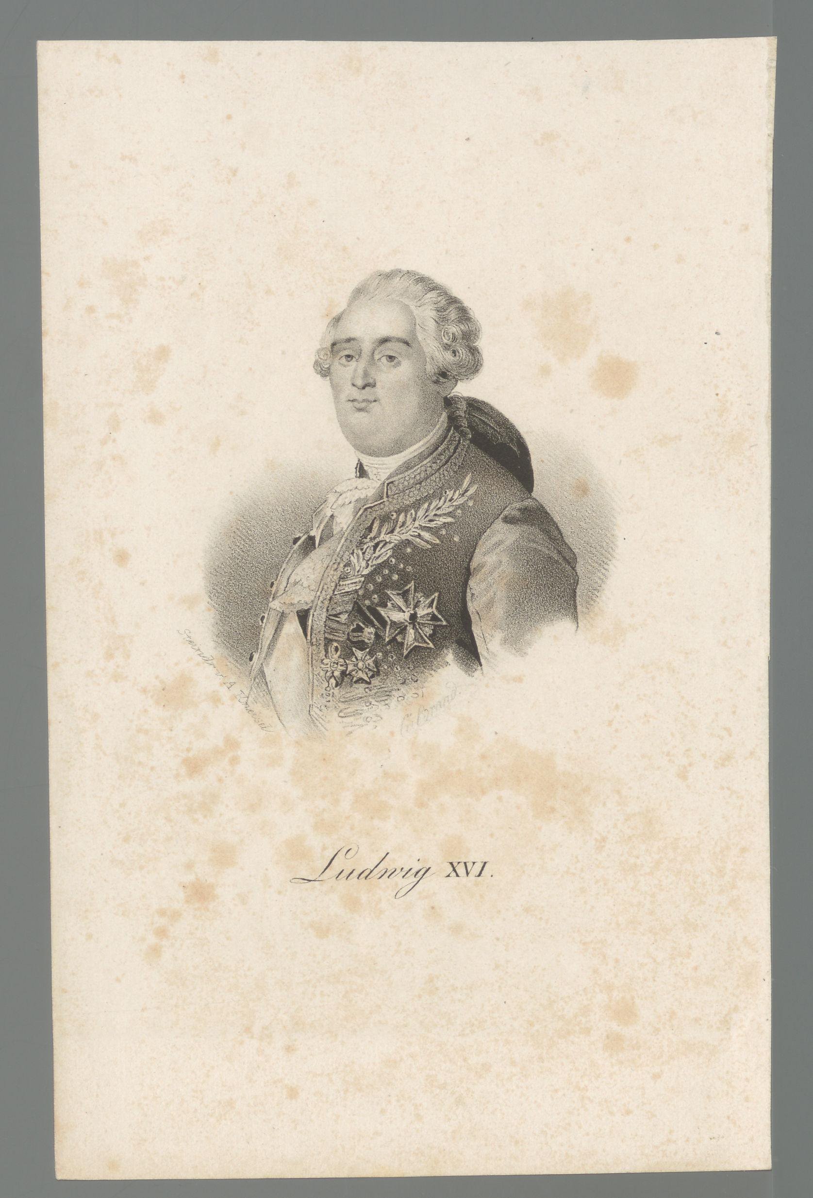 Portret van Lodewijk XVI by Cäcilie Brandt