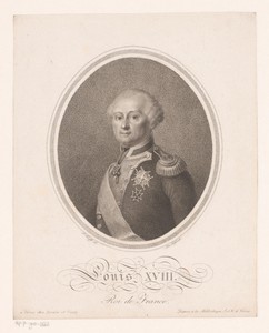 Portret van Lodewijk XVIII, koning van Frankrijk