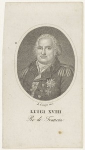 Portret van Lodewijk XVIII, koning van Frankrijk