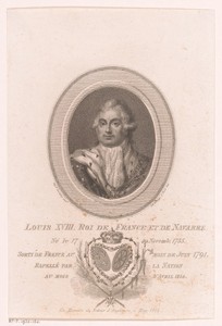Portret van Lodewijk XVIII, koning van Frankrijk