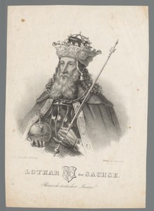 Portret van Lotharius, keizer van het Heilige Roomse Rijk