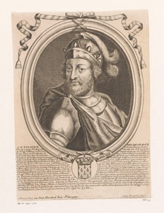 Portret van Lotharius, koning van Frankrijk