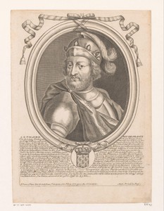 Portret van Lotharius, koning van Frankrijk
