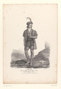 Portret van Louis Féréol als Charlot in de opera Le Solitaire