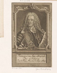 Portret van Louis François Anne de Neufville, duc de Villeroy