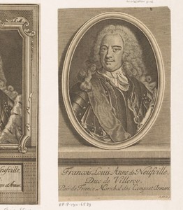 Portret van Louis François Anne de Neufville, duc de Villeroy