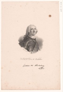Portret van Louis-François-Armand de Vignerot du Plessis de Richelieu
