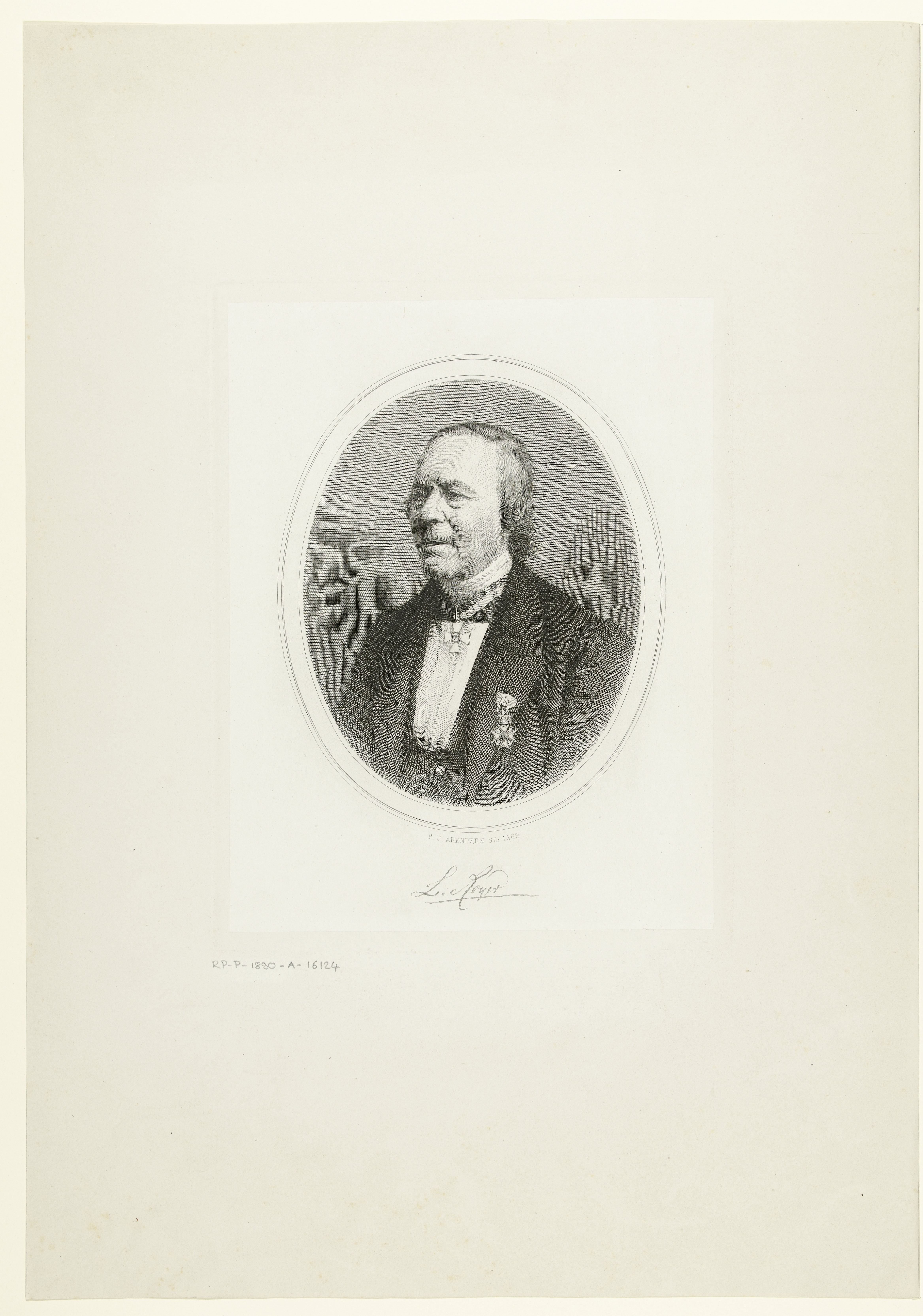 Portret van Louis Royer by Petrus Johannes Arendzen