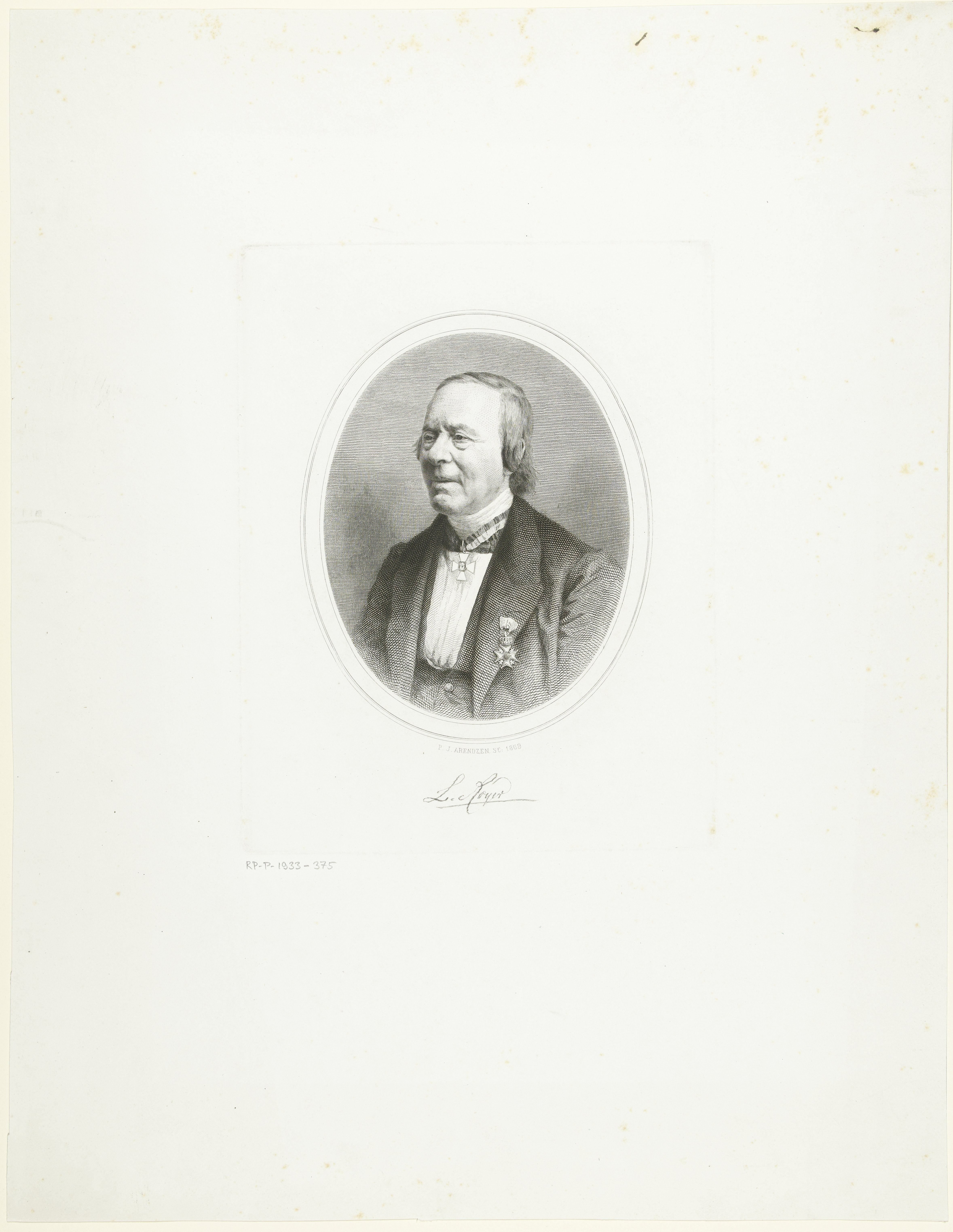 Portret van Louis Royer by Petrus Johannes Arendzen