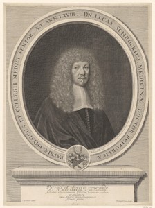 Portret van Lucas Schröck op 68-jarige leeftijd