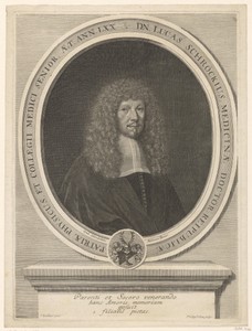 Portret van Lucas Schröck op 70-jarige leeftijd