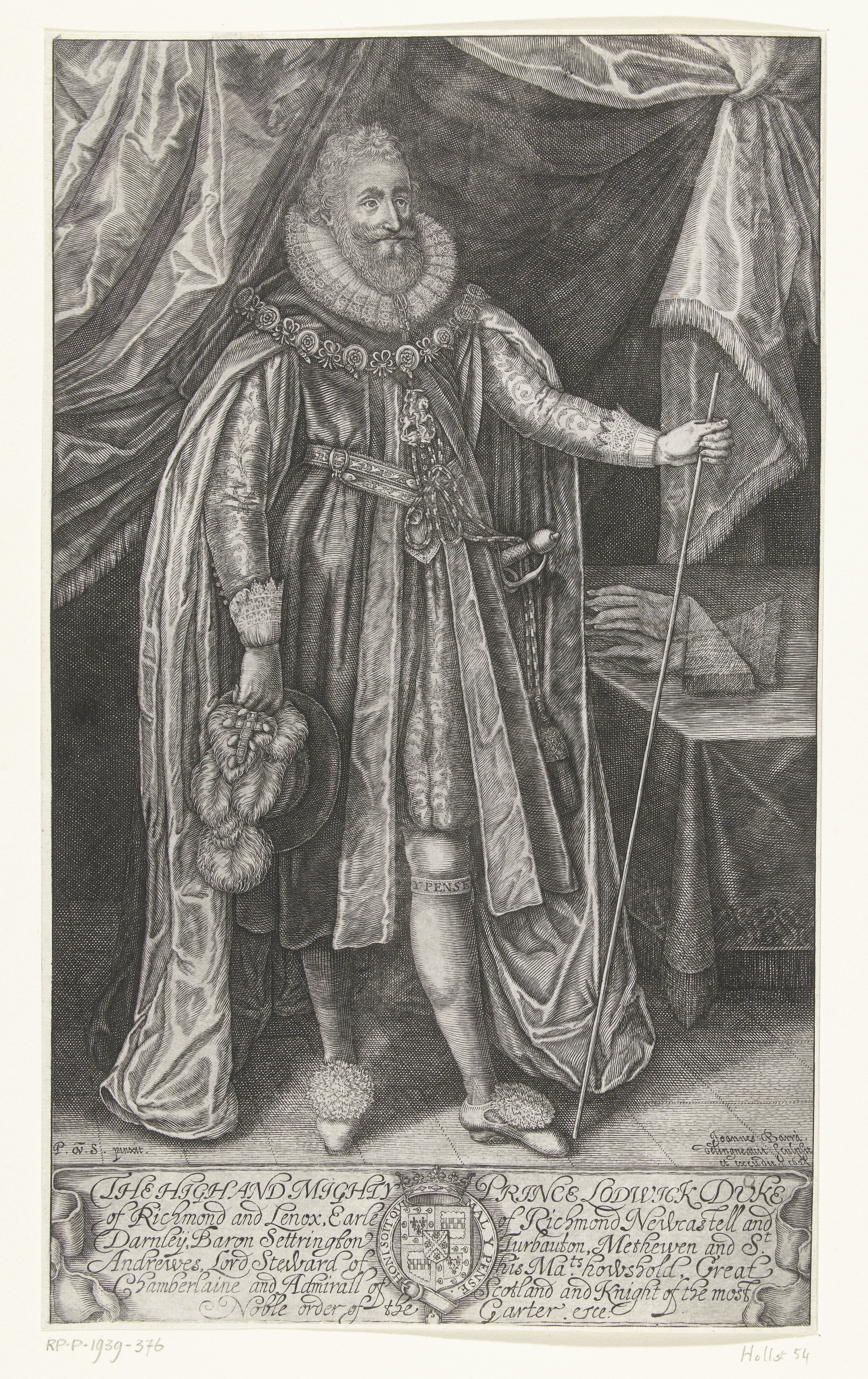 Portret van Ludovic Stewart (Stuart) hertog van Richmond en Lennox by Johan Barra