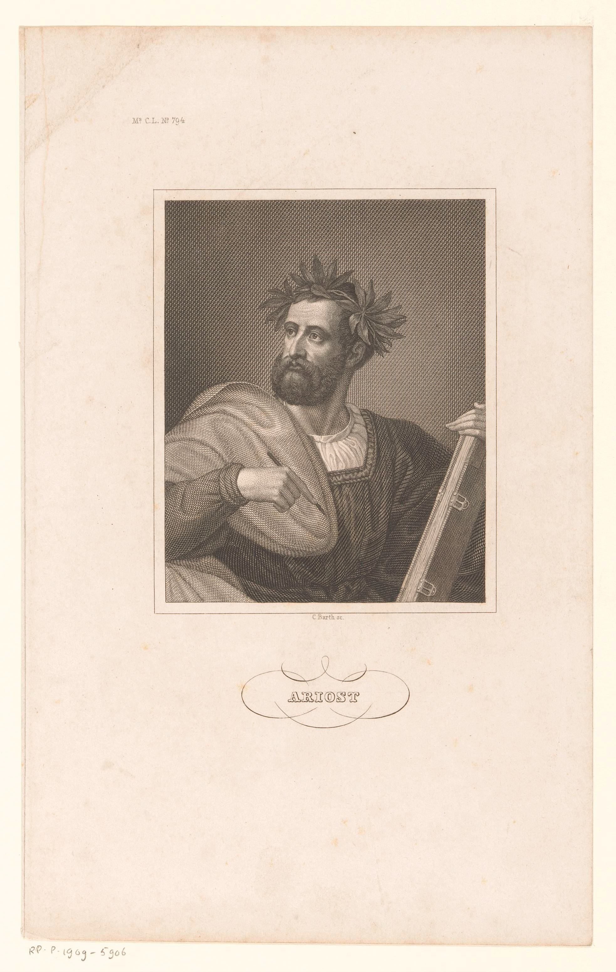 Portret van Ludovico Ariosto by Karl Barth