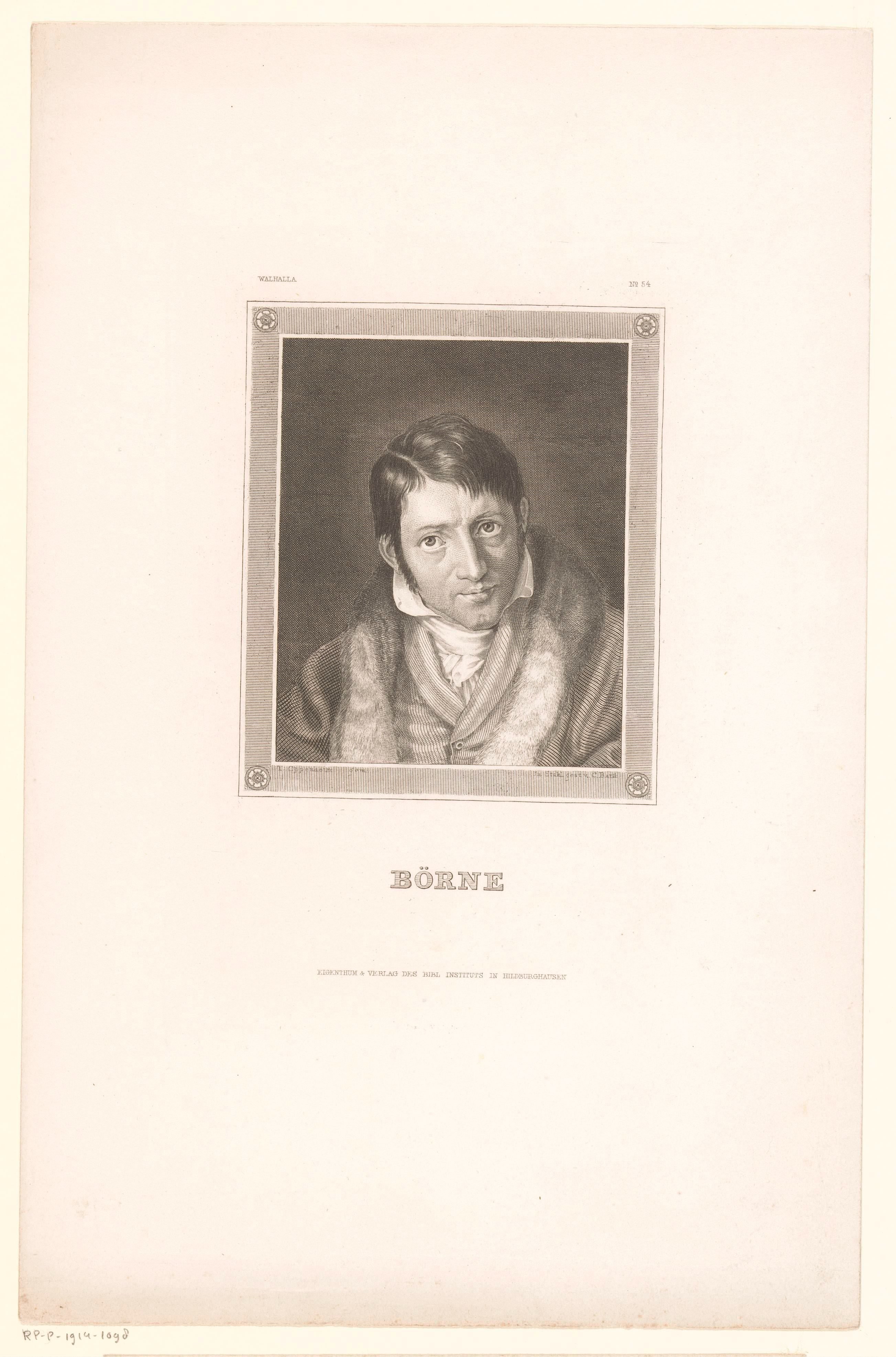 Portret van Ludwig Börne by Karl Barth