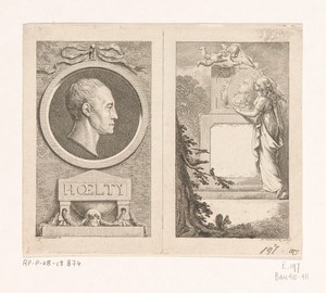 Portret van Ludwig Hölty en de muze van de dichtkunst