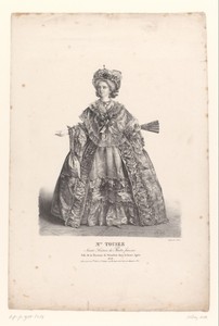 Portret van Madame Tousez als Baronne de Vieuxbois in La Fausse Agnès
