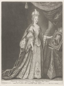 Portret van Magdalena Augusta van Anhalt-Zerbst, hertogin van Saksen-Gotha