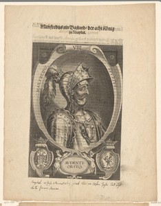 Portret van Manfred van Sicilië, koning van Napels