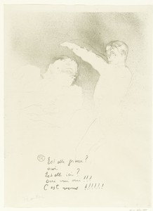 Portret van Marcelle Lender en Albert Brasseur bij het variété