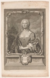 Portret van Margaretha von Weiher-Starostin zu Baldenburg