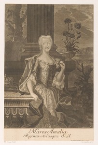 Portret van Maria Amalia, koningin van Napels-Sicilië