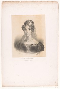Portret van Maria Carolina Bourbon-Sicilië, hertogin van Berry