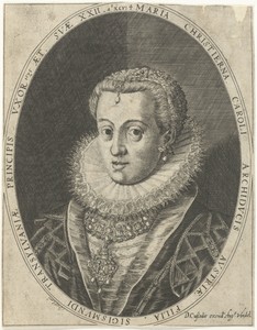 Portret van Maria Christina van Oostenrijk op 22-jarige leeftijd