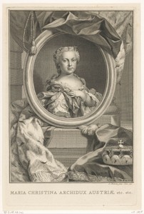 Portret van Maria Christine, aartshertogin van Oostenrijk