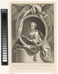 Portret van Maria Elisabeth Josepha, aartshertogin van Oostenrijk