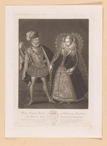 Portret van Maria II Stuart en Henry Damley
