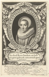 Portret van Maria Strick op 41-jarige leeftijd