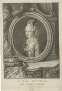 Portret van Marie-Antoinette, aartshertogin van Oostenrijk