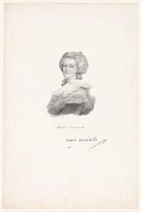 Portret van Marie Antoinette van Oostenrijk