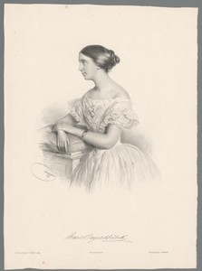 Portret van Marie Bayer-Bürck