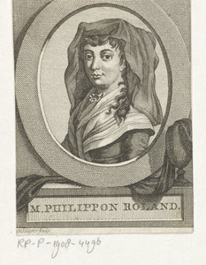 Portret van Marie-Jeanne Roland de la Platière