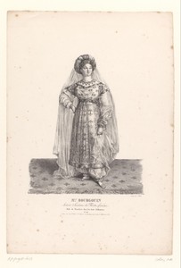 Portret van Marie-Thérèse Bourgoin als Roxelane in Les trois Sultanes