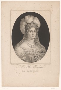 Portret van Marie Thérèse Charlotte van Frankrijk