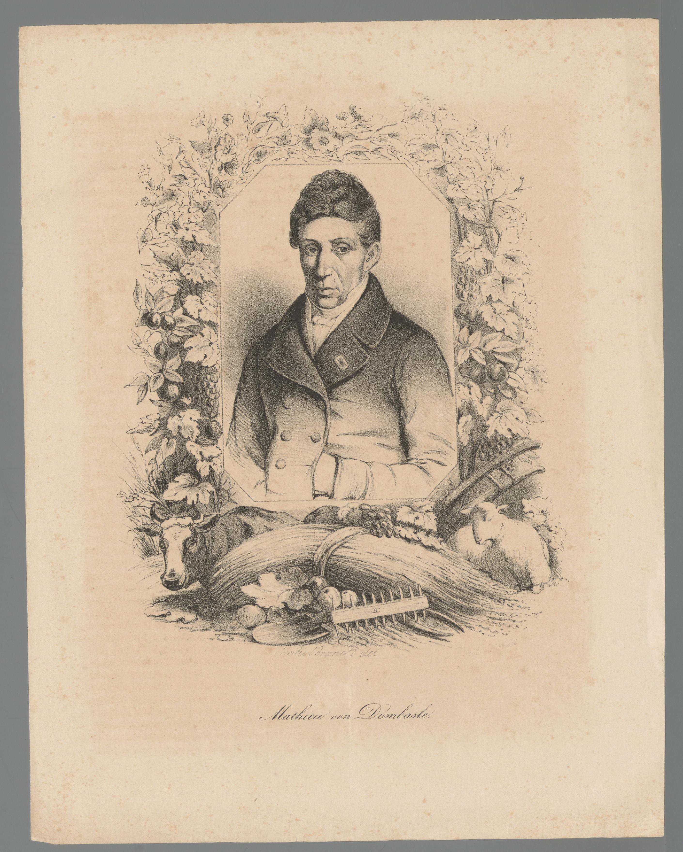 Portret van Mathieu de Dombasle by Cäcilie Brandt