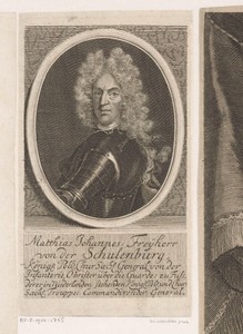 Portret van Matthias Johann von der Schulenburg