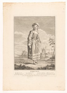 Portret van mejuffrouw Sauvage als Babichon